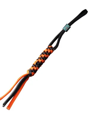 Zawieszka Paracord WE Orange/Black + Ti Bead Blue