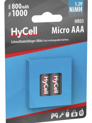 Akumulatory HyCell NiMH AAA / HR03 typ 1000, 4 szt