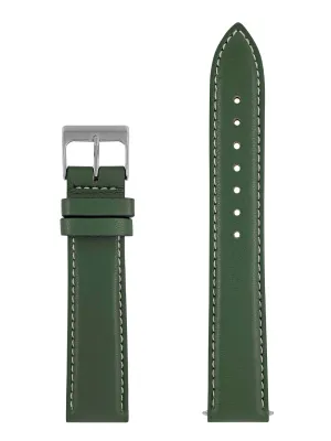 Pasek skórzany z recyklingu Zeppelin zielony, 20mm