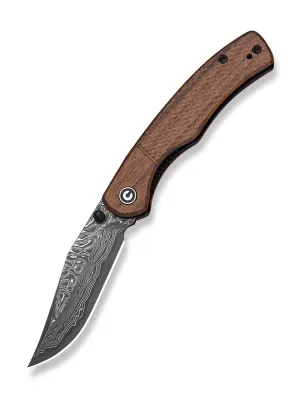 Nóż Civivi Clingman Damascus Guibourtia Wood