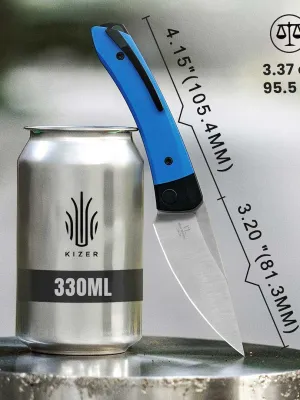 Nóż Kizer Mini Momo Blue Aluminum 154CM
