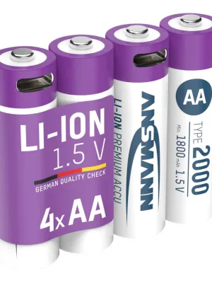 Akumulatory Ansmann Li-Ion AA typ 2000, 4 szt