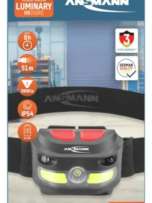 Latarka czołowa LED Ansmann HD250RS, 250 lm, aku