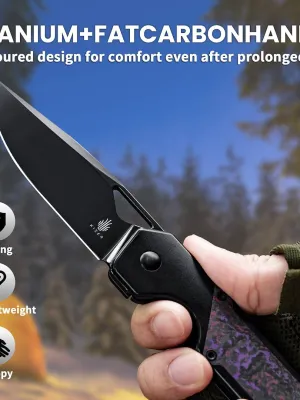 Nóż Kizer Militaw Titanium+Fat Carbon S45VN