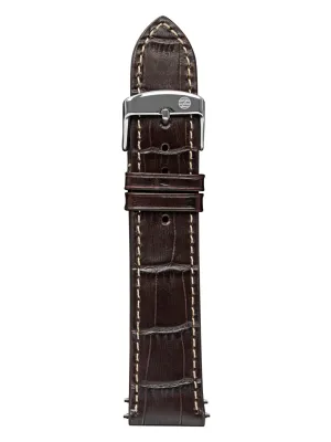 Pasek skórzany Zeppelin, brązowy 22 mm