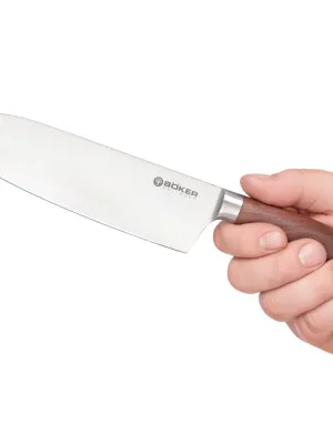 Nóż Santoku Böker Solingen Core Walnut, Kulle