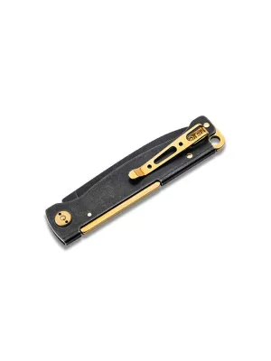 Nóż Böker Plus Atlas Black Stonewash Brass