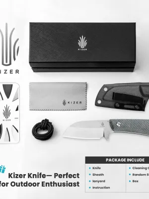 Nóż Kizer Fixed Deckhand Micarta+G10 D2