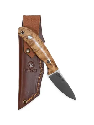Nóż Casström Safari Mini Hunter Stab. Curly Birch