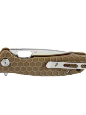 Nóż Honey Badger Flipper D2 Medium Tan